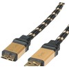 USB kabelis Roline USB-A - mikro B 0,8 m juodojo aukso (JAB 1944110)