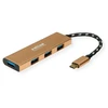 HUB USB Roline Koncentrator GOLD USB 3.2 Gen 1, 4 porty, kabelis połączeniowy typu C
