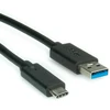 USB kabelis Roline USB-A - 0,5 m Juodas (11.02.9010)