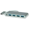 Roline Koncentrator ROLINE USB3.2 Gen1, 4 porty, złącze typu C, su adapteriu (PD)