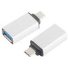 S-Conn 14-05015, USB 3.1 C, USB 3.0 A, Hanstik / Hunstik, Sølv