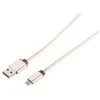 S-Conn S/CONN 14-11002, 1 m, USB A, Micro-USB B, USB 2.0, 0,48 Gbit/s, Rožinio aukso spalvos