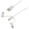 S-Conn 14-50067, 1 m, USB A, Micro-USB B, 2.0, 480 Mbit/s, Vit