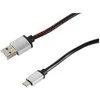 S-Conn S/CONN 14-50105, 2 m, USB A, Micro-USB B, USB 2.0, 0,48 Gbit/s, Juoda, Raudona