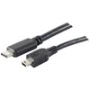 S-Conn S/CONN 77144-1.0, 1 m, USB C, Mini USB B, USB 2.0, 0,48 Gbit/s, Juoda