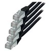 S-Conn S/CONN kat. 6 S/FTP 0,5 m, 0,5 m, Cat6, S/FTP (S-STP), RJ-45, RJ-45, juodas