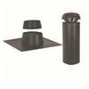 SABETOFLEX Sabeto stogo stogo dangtis 160, ilgis 600 mm, stogo nuolydis 0–9°, juodas/juodas su plienine skarda (2 vnt. su vamzdžiu ir skarda). Tiekiamas BE atramos.