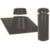 SABETOFLEX Sabeto stogo stogo gaubtas 160, ilgis 600 mm, stogo nuolydis 10–32°, juodas/juodas su plienine danga (2 vnt. su vamzdžiu ir danga). Tiekiamas BE atramos.