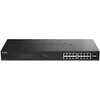 Šakotuvas D-Link 16 prievadų GE PoE 30W + 2 prievadų SFP nevaldomas komutatorius 240W