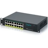 Šakotuvas Digitus 10" gigabitinio 16 prievadų nevaldomas PoE+ komutatorius (120 W), nevaldomas, 2,5G Ethernet (100/1000/2500), Power over Ethernet (PoE), montuojamas į stelažą, darbalaukio