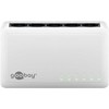 Šakotuvas Goobay 5 prievadų „Gigabit“ komutatorius, baltas 64563 (4040849645631)