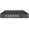 Šakotuvas Level One „LevelOne“ jungiklis „LevelOne GES-2118“ tinklo nuorodos, valdomos L2 Gigabit Ethernet (10/100/1000) Juoda