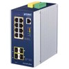 Šakotuvas Planet Technology PLANET IGS-5225-8P4S, Valdomas, L2+, Gigabit Ethernet (10/100/1000), Pilnai dvipusis ryšys, Maitinimas per Ethernet (PoE), Tvirtinamas prie sienos