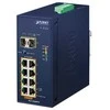 Šakotuvas Switch Planet PLANET Industrial 8-Port GE 802.3at PoE + 2 100/1000X SFP