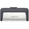 „SanDisk Ultra Dual Drive USB Type-C“, 128 GB, USB A tipo / USB C tipo, 3.2 kartos 1 (3.1 kartos 1), Slankiojantis, 9,1 g, Juoda, Sidabras
