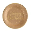 Santex Natūralios popierinės lėkštės „Happy Birthday“