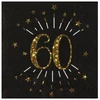 Santex Napkins juodas and auksinis, 60 metai
