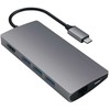 „Satechi“ kelių prievadų adapteris V2, doko stovas, USB 3.2 Gen 1 (3.1 Gen 1) C tipo, pilkas, „MicroSD“ („TransFlash“), SD, HDMI, RJ-45, USB 3.2 Gen 1 (3.1 Gen 1) A tipo, aliuminis, USB