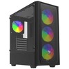 Savio Noctis Flow RGB, Kubas, PC, Juoda, ATX, Mini-ITX, Stiklas, Namai / Biuras