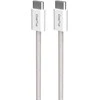 PURO PUCCCFABK415MTBEG, 1.5 m, USB C, USB C, USB 2.0, rusvai gelsvas, Baltas