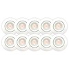 Scan Products Luna quick install 2.0 10 vnt. įleidžiamas šviestuvas ISO GU10 matinis baltas 3000K 385lm 5W reguliuojamo ryškumo patalpoms/lauke