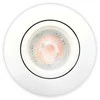 Scan Products Luna greito montavimo 2.0 ISO GU10 matinės baltos spalvos šviestuvas, 3000K, 385lm, 5W, skirtas naudoti viduje / lauke, DIM, IP44
