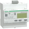 Schneider Electric 3 fazių LCD elektros energijos skaitiklis, elektroninis, pramoninis, reaktyvioji galia, įtampa, balta, A, kWh, W, varžtiniai gnybtai