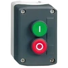 Schneider Electric 2 skylių valdymo dėžutė su mygtukais žalia/raudona IP65 (XALD213)