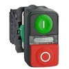 Schneider Electric Dvigubo valdymo mygtukas 22 mm spindulys/velenas 1Z 1R su savaiminio grįžimo funkcija ir foniniu apšvietimu (XB5AW73731M5)
