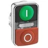 Schneider Electric Dvivietis žalias / raudonas O-- mygtukas su apšvietimu (ZB4BW7L3741)