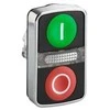 Schneider Electric Dvigubo mygtuko pavara žalia / raudona / OLI / su apšvietimu (ZB4BW7A3741)
