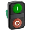 „Schneider Electric“ dviejų klavišų įvesties / išvesties žalia / raudono pavara su savaiminio sugrįžimo IP66 (ZB5AA7341)