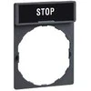 Schneider Electric 30 x 40mm aprašomasis ženklas, pažymėtas 8 x 27mm STOP (ZBY2304)