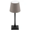 Lampa stołowa Quant Securit® LED lampka biurkowa MILANO bezprzewodowa i ładowalna juoda/szaro-ruda