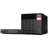 Serveris QNAP TS-473A + QSW-1105-5T Bundle Pack NAS Tower Ryzen Embedded V1500B 8 GB DDR4 0 TB QNAP Turbo System Juodas