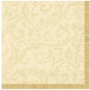 Servetėlė Duni 40 x 40 cm 3 sluoksnių Rich Damast kreminė, 250 vnt./pak