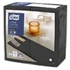 Servetėlė Tork Linstyle 39x39 cm su stalo įrankių įdėklu juoda, 14 pakelių x 50 vnt./kartoninė dėžė