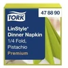 Servetėlė Tork Linestyle vakarienės servetėlė 39x39cm 1 sluoksnio 1/4 lankstymo pistacijų spalvos, 50 vnt./pak