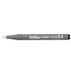 Artline EK-234, Juodas, Juodas, Pilkas, Metallic, Round, Vanduo-based ink, Nerūdijantis plienas, 0.4 mm