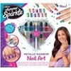 Shimmer N Sparkle metalinio vaivorykštės nagų menas