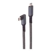 „Shiverpeaks USB-C kabelis įkrovimui 3.2 90° 100W PD tekstilinis (BS14-75014)“