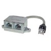 shiverpeaks BS75002-1, R-J45, 2 x RJ-45, Hanstik/Hunstik, 0,1 m, Grå