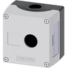 Siemens kasetės korpusas 1 skylės 22mm juoda-pilka M20 (3SU1801-0AA00-0AB1)