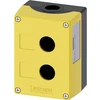 Siemens Valdymo korpusas 22 mm apvaliems aparatams, plastikas, geltona, 2 valdymo taškai, iš plastiko 3SU1802-0AA00-0AB2