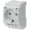 Siemens Lizdas modulinis 2P+Z 16A 230V Schuko bėgeliui (5TE6800)