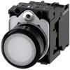 Siemens Drucktaster Frontring Kunststoff Betätiger flach Weiß SIRIUS ACT 3SU1102-0AB60-1BA0