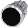 Siemens 22 mm juodas mygtukas su metaline grįžtimi Sirius ACT (3SU1050- 0AB10- 0AA0)