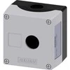 Siemens kasetės korpusas 1 skylės 22mm juoda-pilka M20 (3SU1801-0AA00-0AB1)