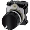 Siemens Kompaktiškas potenciometras 22mm, apvalus, juodas plastikas, 22k Ohm, su jungties laikikliu. varžtas 3SU1200-2PW10-1AA0