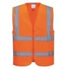 Gero matomumo PORTWEST C375 liemenė su atspindinčia juosta ir užtrauktuku, Dydis: XXL, Pw spalvos: Oranžinis